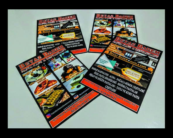 Broş&uuml;r A/5 Ebatında 130 gr. Kuşe &Ccedil;ift Y&ouml;n Renkli